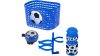 Messingschlager Korb, Glocke, Trinkflasche  L blau