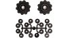 Schaltwerke, Ersatz Schaltrollen-Kit  17 mm schwarz