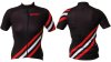 BioRacer Cycling Shirt Damen L schwarz, rot, weiß