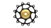 Sunrace Schaltrolle  17 mm schwarz, gold