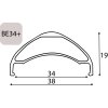 Exal FELGE BE 34+, 29  32L SCHW 34-622 VL:6,5MM OHNE ÖSUNG