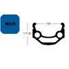 Exal Felge MX19 19-622 28  36 Loch Silber Einfach Ösung