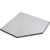 VAR Edelstahl-Arbeitsplatte MO-52016 für Eckschrank 865 x 865 x 38 mm