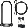 Master Lock Bügelschloss 8285LW Schwarz 13 mm x 280 mm x 110 mm / 10 mm x 1200 mm Schlüssel